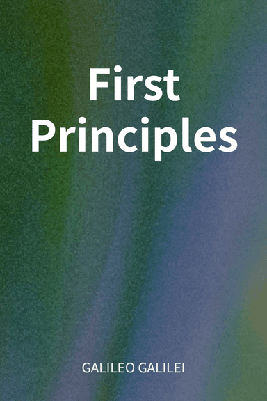 First Principles cover