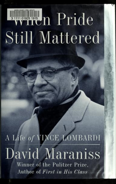 When pride still mattered cover
