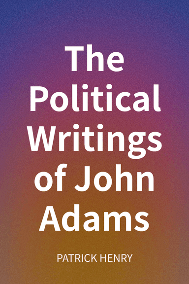 The Political Writings of John Adams cover