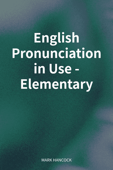 English Pronunciation in Use - Elementary cover