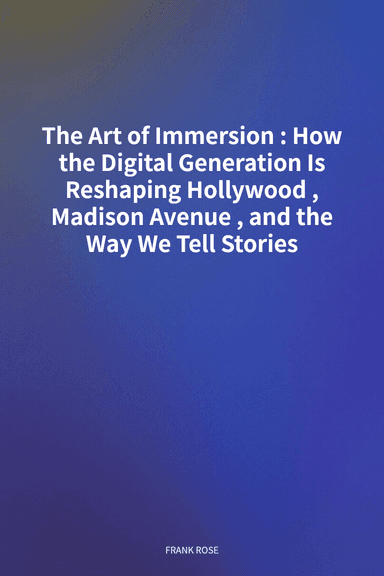 The Art of Immersion: How the Digital Generation Is Reshaping Hollywood, Madison Avenue, and the Way We Tell Stories cover