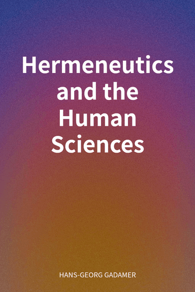 Hermeneutics and the Human Sciences cover