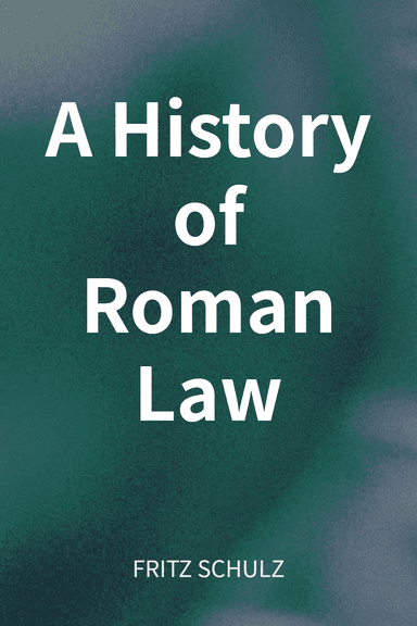 A History of Roman Law cover