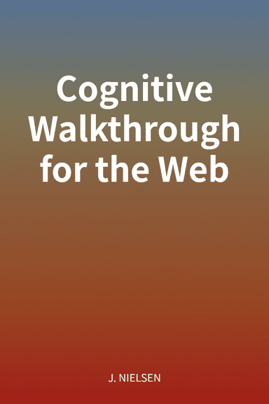 Cognitive Walkthrough for the Web cover