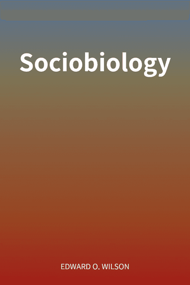 Sociobiology cover