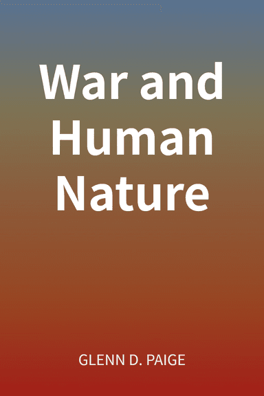 War and Human Nature cover