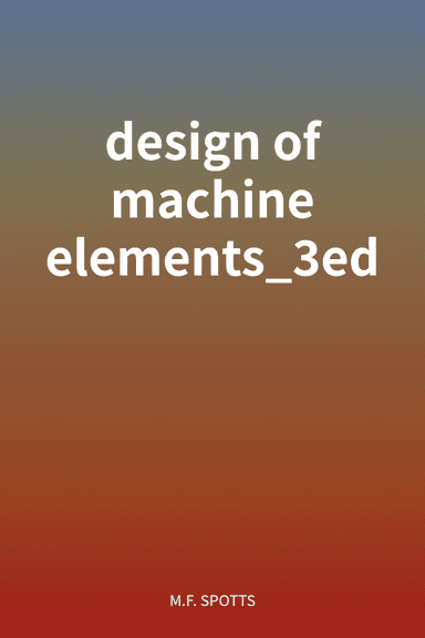 design of machine elements_3ed cover
