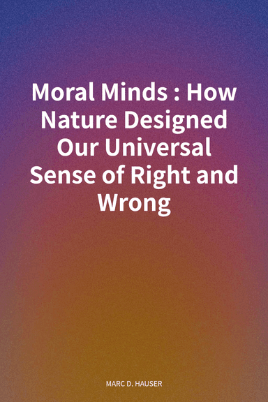 Moral Minds: How Nature Designed Our Universal Sense of Right and Wrong cover
