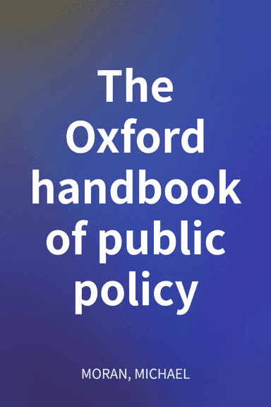 The Oxford handbook of public policy cover
