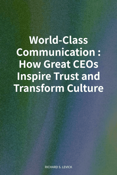 World-Class Communication: How Great CEOs Inspire Trust and Transform Culture cover