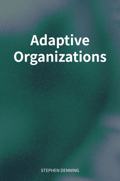 Adaptive Organizations cover