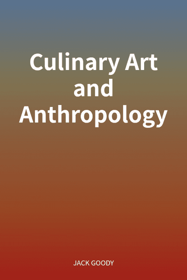 Culinary Art and Anthropology cover