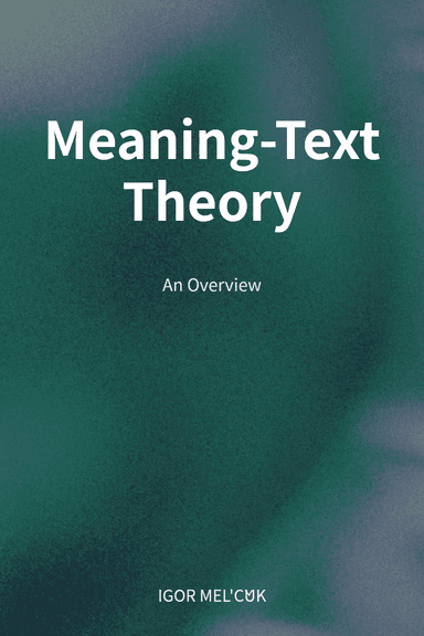 Meaning-Text Theory cover