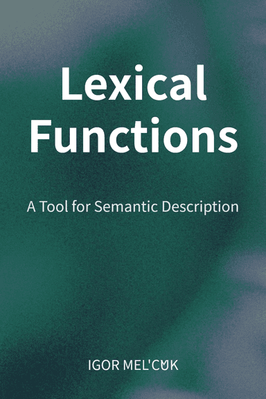 Lexical Functions cover
