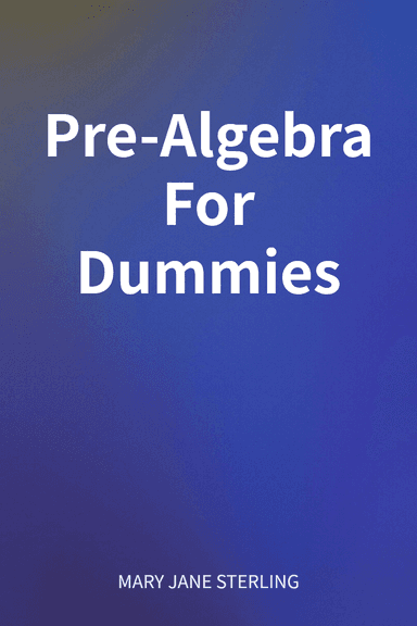Pre-Algebra For Dummies cover