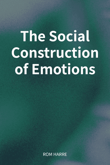 The Social Construction of Emotions cover