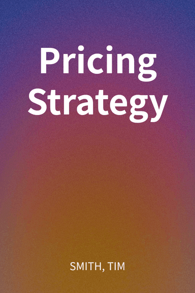 Pricing Strategy cover