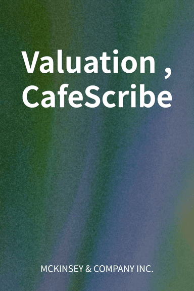 Valuation, CafeScribe cover