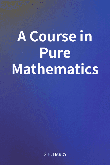 A Course in Pure Mathematics cover