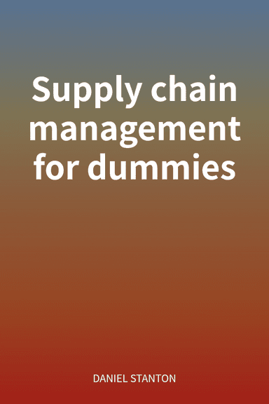 Supply chain management for dummies cover
