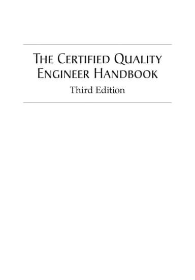 The certified quality engineer handbook cover
