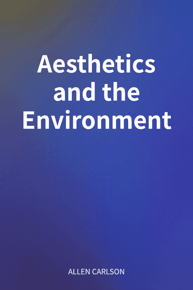 Aesthetics and the Environment cover