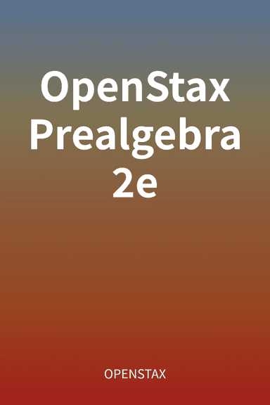 OpenStax Prealgebra 2e cover
