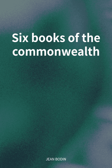 Six books of the commonwealth cover
