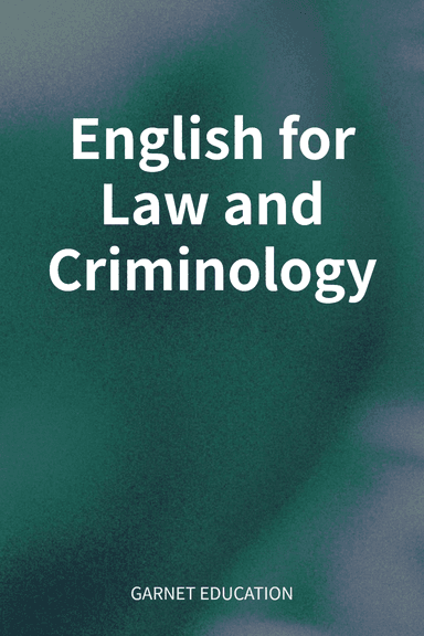 English for Law and Criminology cover