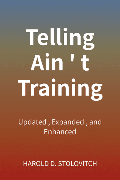 Telling Ain't Training cover