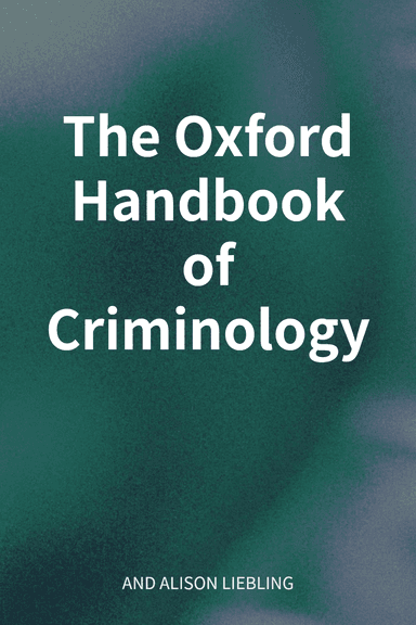 The Oxford Handbook of Criminology cover
