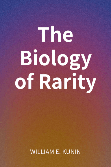 The Biology of Rarity cover