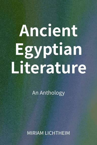 Ancient Egyptian Literature cover