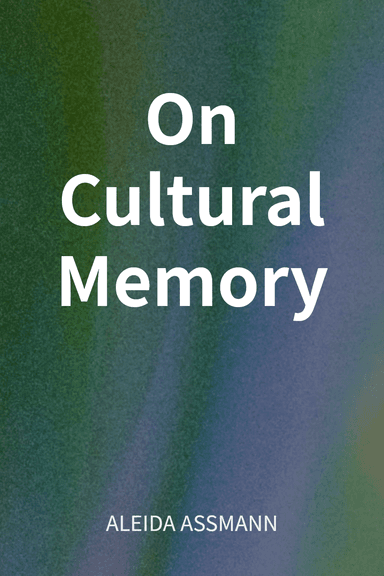 On Cultural Memory cover