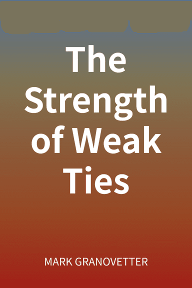 The Strength of Weak Ties cover