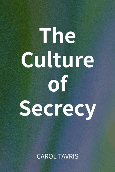The Culture of Secrecy cover