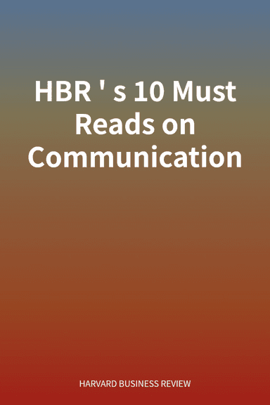 HBR's 10 Must Reads on Communication cover