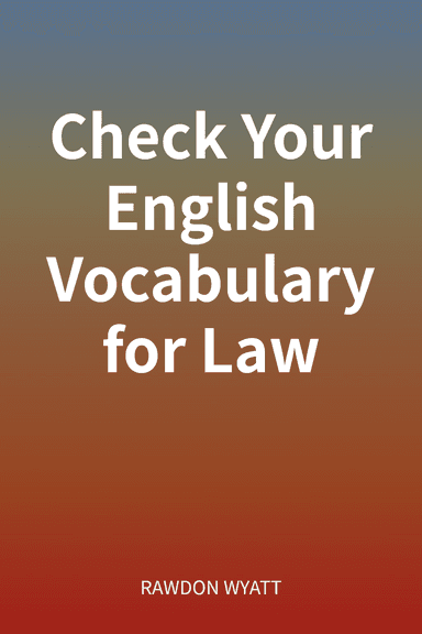 Check Your English Vocabulary for Law cover