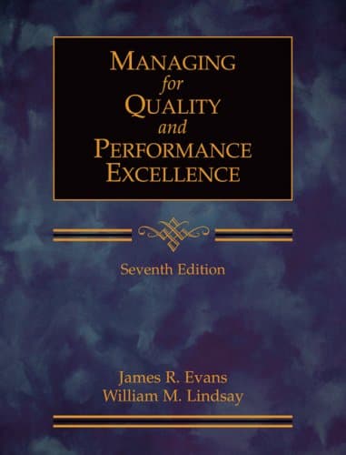 Managing for Quality and Performance Excellence cover