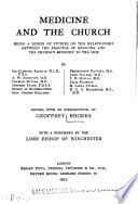 Medicine and the Church cover