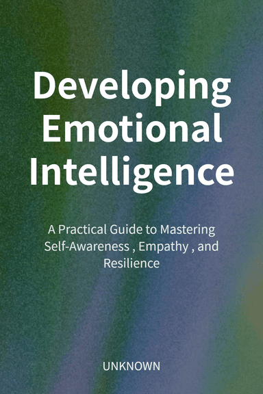 Developing Emotional Intelligence cover