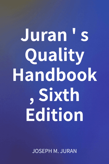Juran's Quality Handbook, Sixth Edition cover