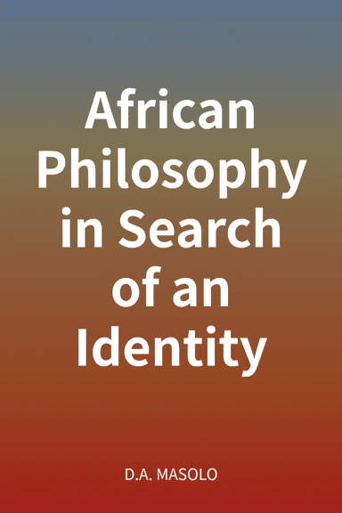 African Philosophy in Search of an Identity cover