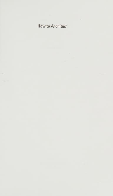 How to architect cover