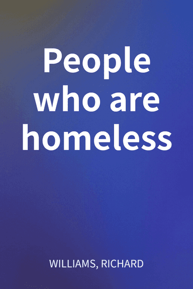 People who are homeless cover