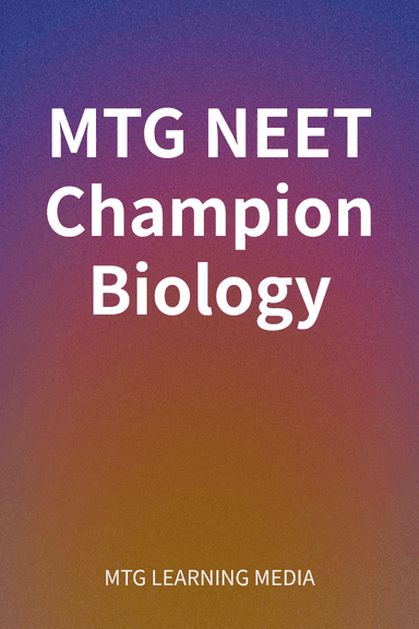 MTG NEET Champion Biology cover