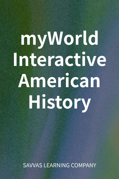 myWorld Interactive American History cover