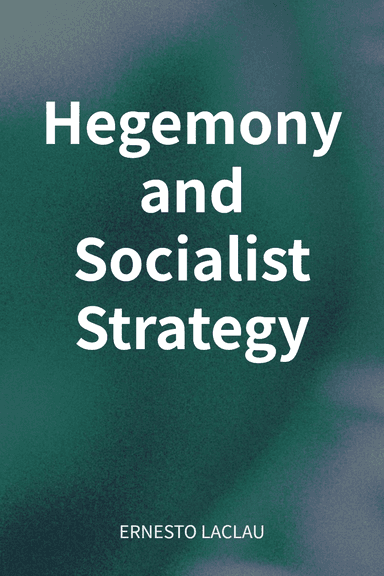 Hegemony and Socialist Strategy cover