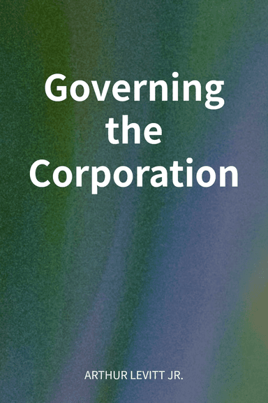 Governing the Corporation cover