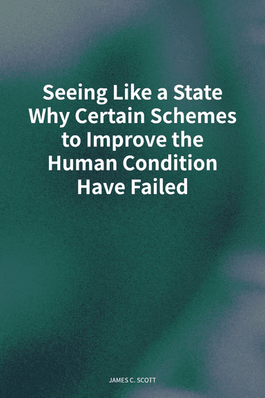 Seeing Like a State Why Certain Schemes to Improve the Human Condition Have Failed cover